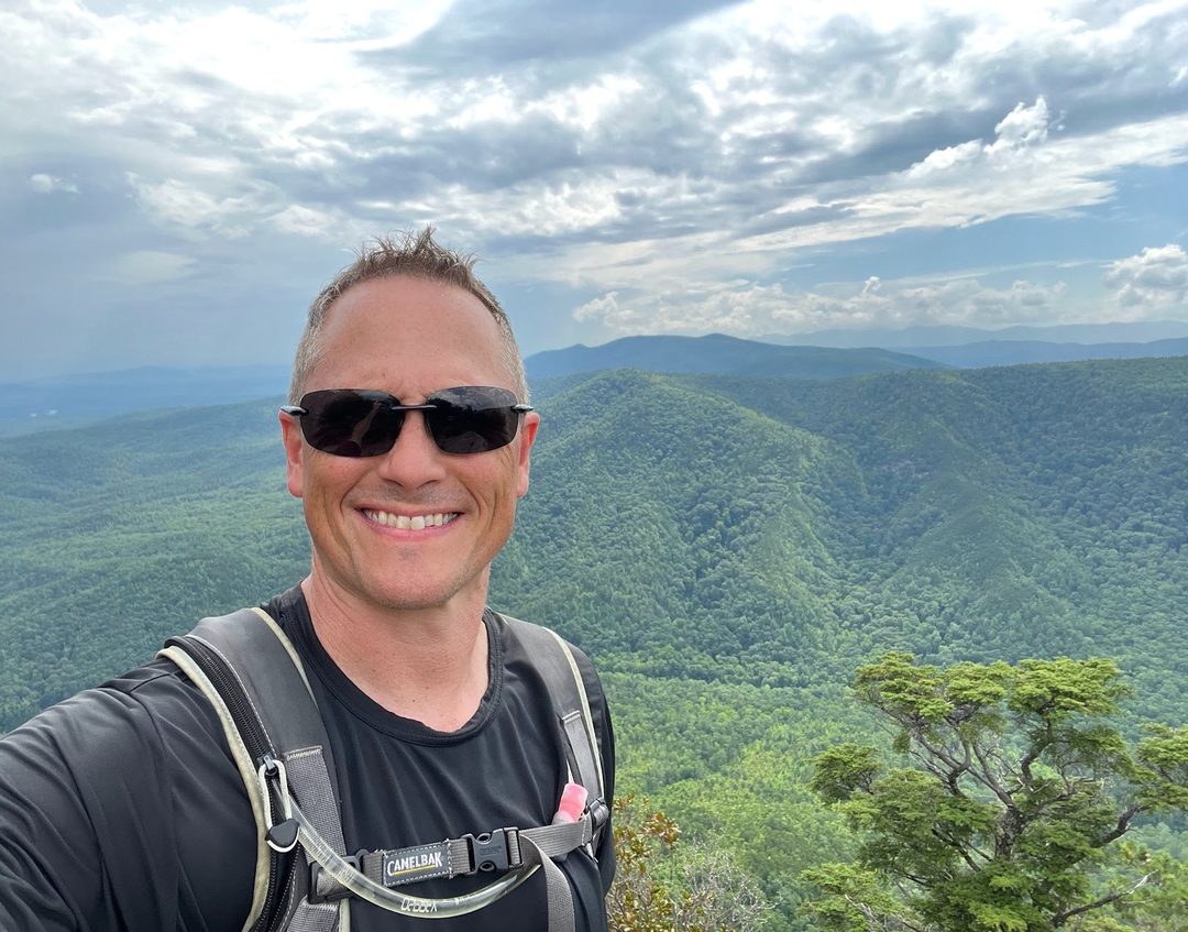 Ed Weidman — SEO expert based in Hickory NC, hiking on Shortoff Mountain